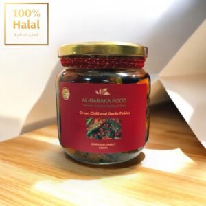 AL-Baraka Food - Rajasthani Green Chillies and Garlic pickles. 500gm