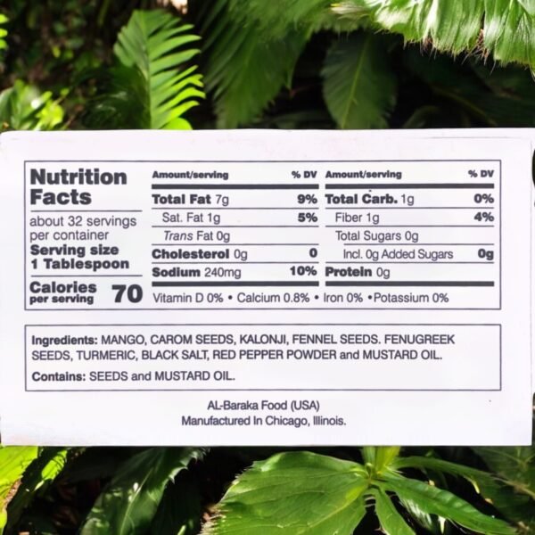 AL-Baraka Food- Rajasthani Organic Raw Mango Pickle. 500gm - Image 3